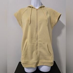 Ardene Short Sleeve Fleece Zip-Up Hoodie